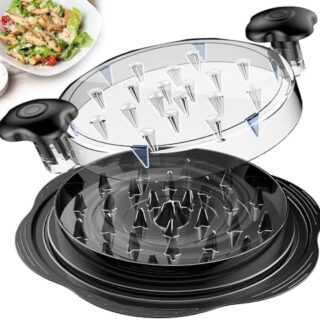 Chicken Shredder Tool – Large BPA-Free Meat Shredder with Fork & Brush, Anti-Slip Base, for Chicken, Pork & Beef
